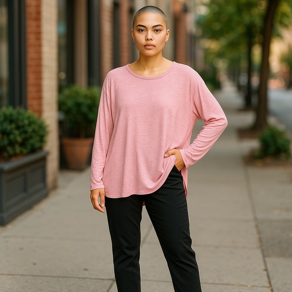 lululemon athletica Tops - Lululemon Back To It long sleeve porcelain Pink‎ Crisscross Back size 8